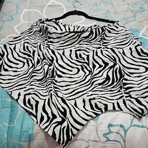 Zebra Print Poncho Top